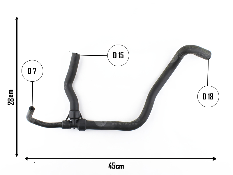 CAUPLAS MANGUERA CALEFACCION ENTRADA CHEVROLET CORSA I