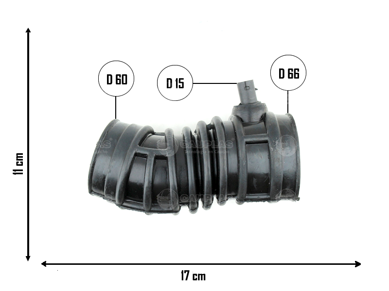 CAUPLAS MANGUERA CIRCULACION DE AIRE CHEVROLET CORSA I SUZUKI FUN OEM:90466213  93335518  90411727  12129596
