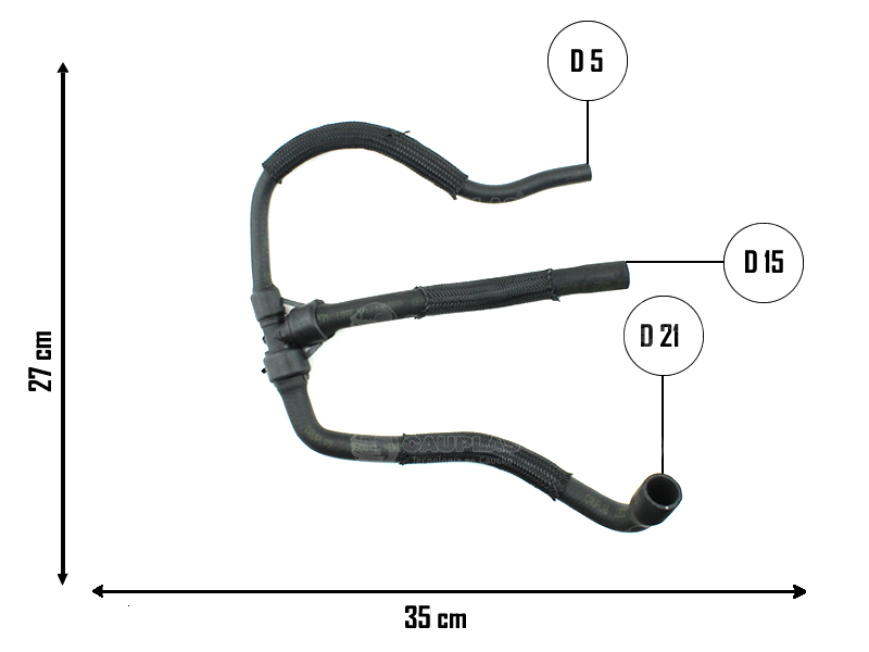CAUPLAS MANGUERA CALEFACTOR ENTRADA CHEVROLET SPIN