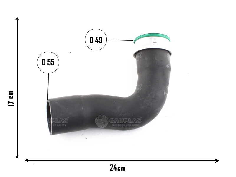 CAUPLAS MANGUERA TURBO VW BORA 1.8 T CON PICO