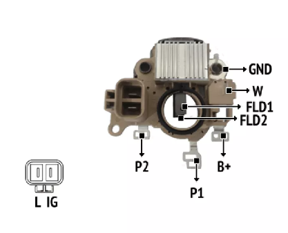 NOSSO REGULADOR VOLTAJE T/MITSUBISHI KUBOTA 2012  12V
