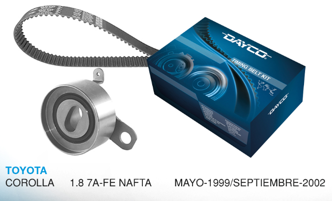 DAYCO KIT DISTRIBUCION TOYOTA COROLLA 1.8 NAFTA 99/02