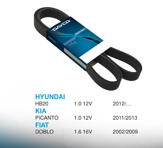 DAYCO CORREA POLY V HYUNDAI HB20 KIA PICANTO FIAT DOBLO