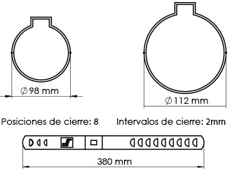 SERRAT ABRAZADERAS LARGO 380MM - ANCHO 7MM (X10 UNIDADES)