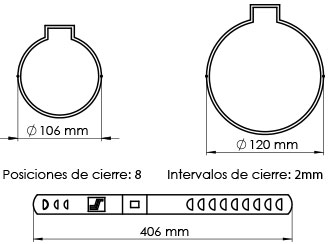 SERRAT ABRAZADERAS LARGO 406MM - ANCHO 7 MM (X10 UNIDADES)
