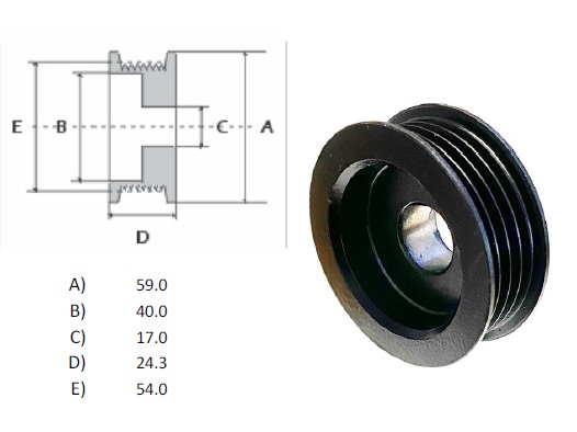 DIPRA POLEA ALTERNADOR T.DELCO-REMY CHEVROLET CORSA 4 VÍAS