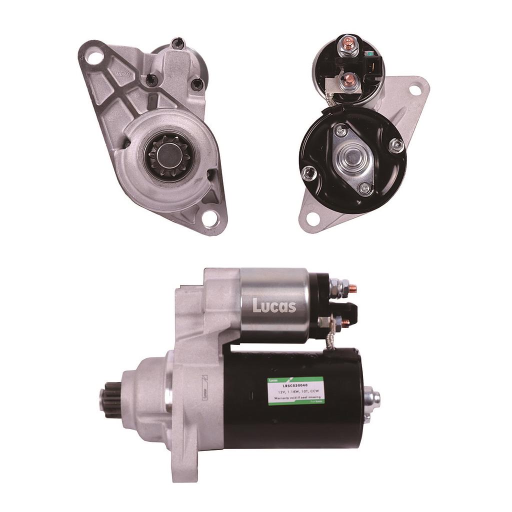 LUCAS MOTOR DE ARRANQUE VOLKSWAGEN FOX CROSS FOX SURAN GOL TREND 12V 1.1KW 10 DIENTES SENTIDO ANTI HORARIO OEM: 02T 911 023E - 02T 911 023EX