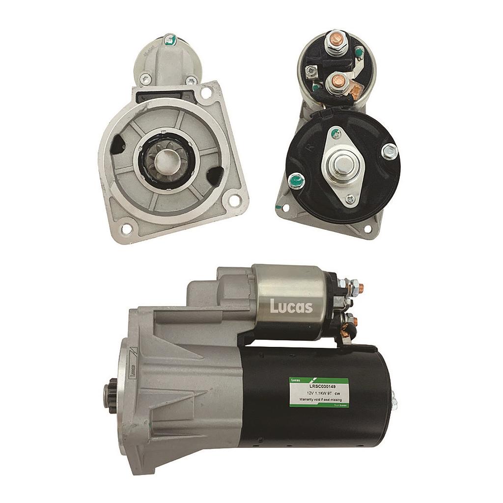 LUCAS MOTOR DE ARRANQUE VOLKSWAGEN GOL GACEL SAVEIRO 1.6 C/BUJ 9D DER 12V 1.1KW 9 DIENTES SENTIDO HORARIO