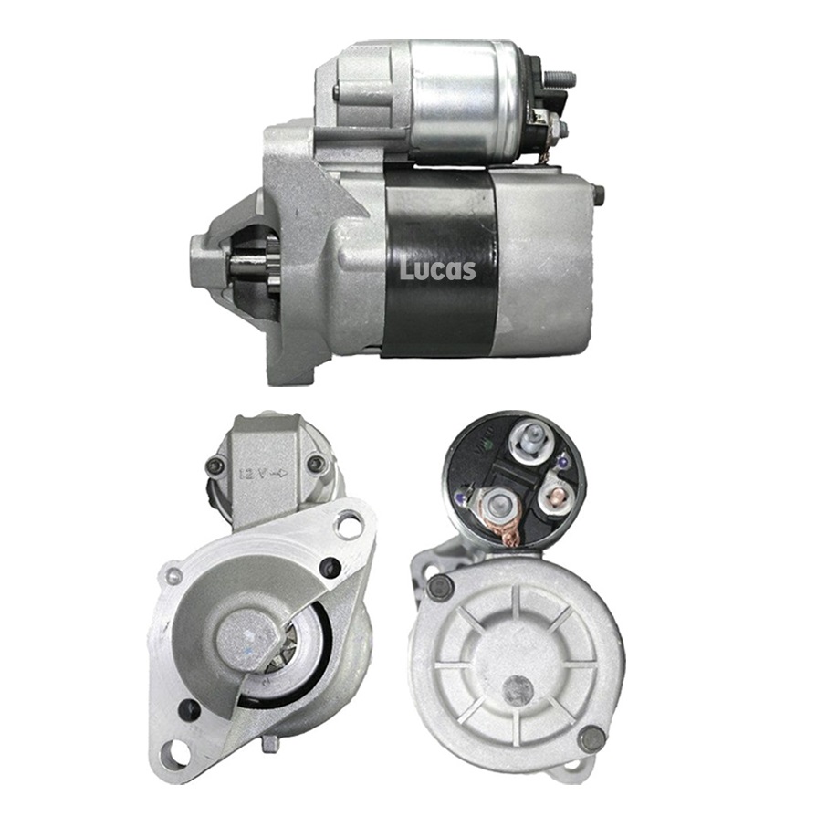LUCAS MOTOR DE ARRANQUE RENAULT CLIO MIO 1.2 16V 12V 0.85KW 9 DIENTES SENTIDO HORARIO OEM: 7700864608, 7701499651, 8200369521