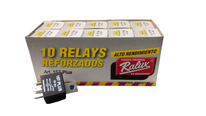 **CAJA DE 10 UNIDADES ** RALUX RELAY BOCINA FARO IODO GUIÑO UNIVERSAL 5T 12V
