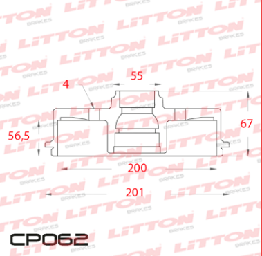 LITTON CAMPANA FRENO TOYOTA COROLLA 1.8I 16V 93/02