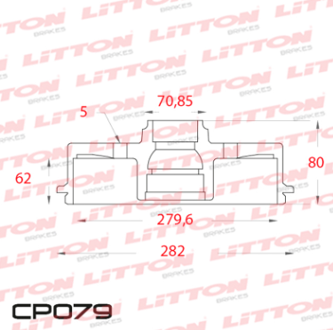LITTON CAMPANA FRENO CHEVROLET BLAZER- S10 TRAS