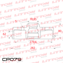 [CP079.0500] LITTON CAMPANA FRENO CHEVROLET BLAZER- S10 TRAS