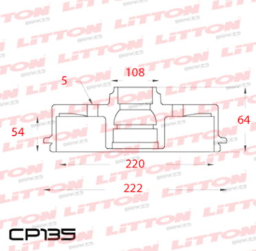 LITTON CAMPANA FRENO CHEVROLET TRACKER SUZUKI GRAND VITARA 2.7/2.5 24V 00/05 TRAS