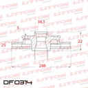 [DF0314.0500] LITTON DISCO FRENO VOLKSWAGEN GOLF/BORA AUDI A3 TURBO 1.8 20V DEL
