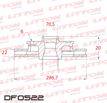 LITTON DISCO FRENO TOYOTA HILUX SW 4 97/98 DEL
