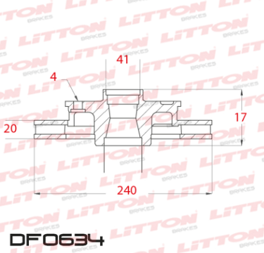 LITTON DISCO FRENO CHEVROLET CORSA DEL