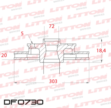 LITTON DISCO FRENO CHEVROLET CAPTIVA TRAS