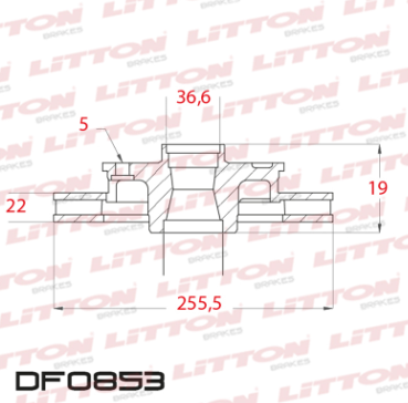 LITTON DISCO FRENO VOLKSWAGEN BORA /GOLF GTi 07/ TRAS (FREMAX 4092)