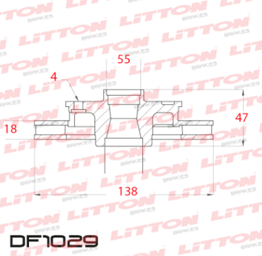 LITTON DISCO FRENO TOYOTA COROLLA 92/ DEL