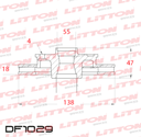 [DF1029.0500] LITTON DISCO FRENO TOYOTA COROLLA 92/ DEL