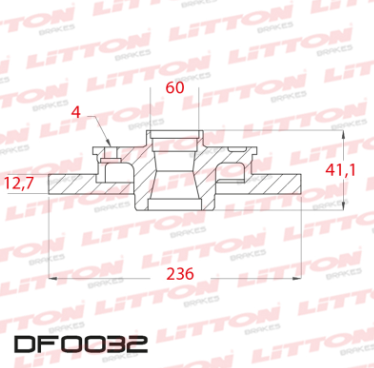 LITTON DISCO FRENO CHEVROLET CORSA ASTRA - DAEWOO CIELO DEL