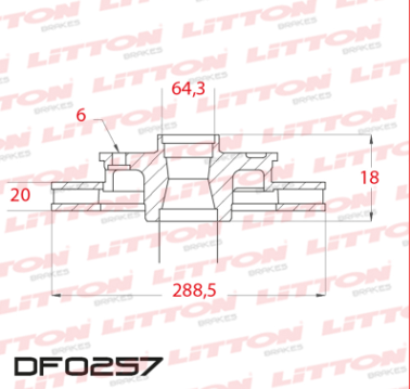 LITTON DISCO FRENO DISCO TOYOTA HILUX  4x2 - 4x4 - 4RUNNER- SW4 2.8d DEL