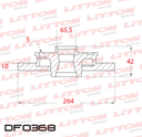 [DF0368.0500] LITTON DISCO FRENO CHEVROLET ASTRA ZAFIRA 2.0i 2.0 16V 2.0 8V 2.0i 16V MERIVA 1.7 Dti TRAS