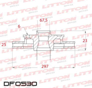 LITTON DISCO FRENO TOYOTA HILUX 4x2 3.0 D- TDI- D-4d DEL