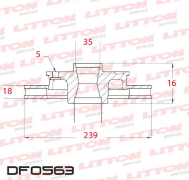 LITTON DISCO FRENO VOLKSWAGEN CROSSFOX FOX POLO SURAN 04/ DEL