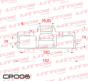 [CP006.0500] LITTON CAMPANA FRENO TRAS. VW GACEL SENDA GOL SAVEIRO AUDI 80 90 COUPE SEAT CORDOBA IBIZA TOLEDO C/MAZA