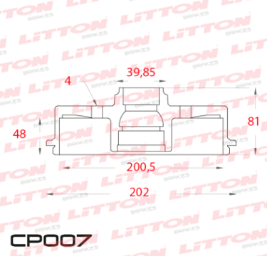 LITTON CAMPANA FRENO AUDI 80 90 COUPE FORD GALAXY VW PARATI QUANTUM SAVEIRO C/MAZA