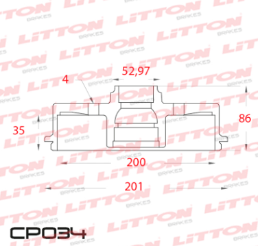 LITTON CAMPANA FRENO CHEVROLET CORSA TRAS