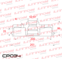 [CP034.0500] LITTON CAMPANA FRENO CHEVROLET CORSA TRAS