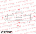 [CP037.0500] LITTON CAMPANA FRENO VW FOX POLO SURAN CROSS 1.6 UP