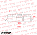 [CP137.0500] LITTON CAMPANA FRENO VOLKSWAGEN AMAROK 2.0 16V Tdi TRAS