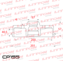 [CP155.0500] LITTON CAMPANA FRENO CHEVROLET AVEO OPTRA 05/ TRAS