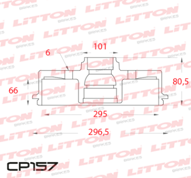 LITTON CAMPANA FRENO CHEVROLET - GM S10 4x2 - 4x4 NUEVA TRAS