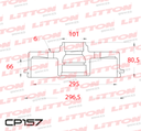 [CP157.0500] LITTON CAMPANA FRENO CHEVROLET S10 4x2 - 4x4 C/ABS '12