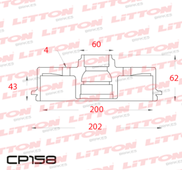 LITTON CAMPANA FRENO CHEVROLET - GM SONIC 1.6 16V COBALT 1.8 - 1.3 TRAS