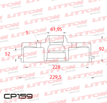 LITTON CAMPANA FRENO RENAULT DUSTER 1.6 - 2.0 16v C/MAZA- OROCH - CAPTUR 1.6 - 2.0 TRAS