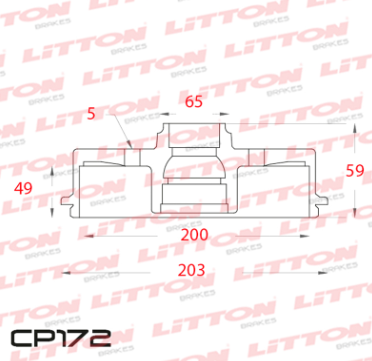 LITTON CAMPANA FRENO VOLKSWAGEN FOX 04/ SURAN 06/ TRAS