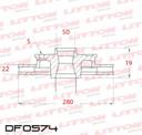[DF0574.0500] LITTON DISCO FRENO VOLKSWAGEN GOLF V VI PLUS 1.4 16V 1.6FSI 1.9TDI 2.0TDI VENTO 2.0T FSI 2.5l 1.9TDI 2.0TDI GOLF 1.9TDI 1.6 V-VI ABS RUEDA 15 AUDI A3 1.6I 16V - SPORTBACK 1.9TDI 2.0 2.0TDI DEL
