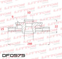 [DF0575.0500] LITTON DISCO FRENO VOLKSWAGEN GOLF 1.4 2.0TSI VII- 1.6MPI VENTO 1.9 2.0 TDI D- 2.5 20V GOLF 1.4 GTE TSI AUDI A3 1.6I16V - SPORTBACK - 1.9TDI 2.0 2.0TDI DEL