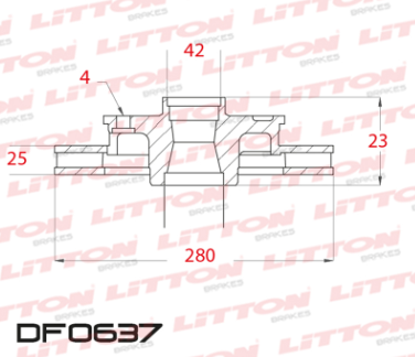 LITTON DISCO FRENO CHEROLET  ASTRA 2.0 8v VECTRA 2.0I 8V DEL
