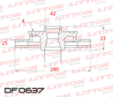 [DF0637.0500] LITTON DISCO FRENO CHEROLET  ASTRA 2.0 8v VECTRA 2.0I 8V DEL
