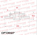 [DF0697.0500] LITTON DISCO FRENO VOLKSWAGEN CADDY - GOLF - JETTA VENTO 2.5 20v- 1.9 2.0 Tdi D/ AUDI A3 TRAS