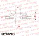 [DF0781.0500] LITTON DISCO FRENO CHEVROLET - GM OPTRA TODOS LOS MODELOS - AVEO 1.4 - 1.6 DEL