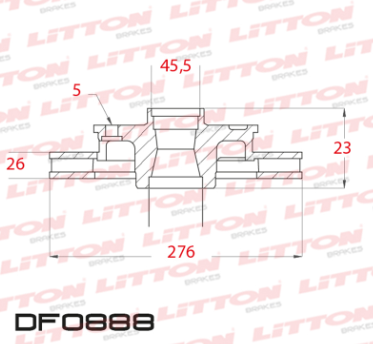 LITTON DISCO FRENO CHEVROLET CRUZE 1.8 11/ DEL