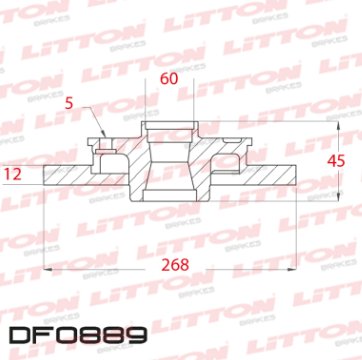 LITTON DISCO FRENO CHEVROLET CRUZE 1.8 11/ TRAS
